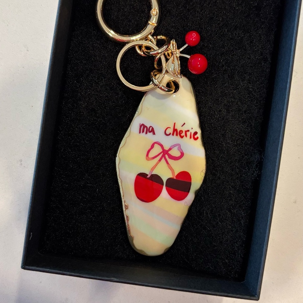 Piper K Cherry Bag Charm Keychain
